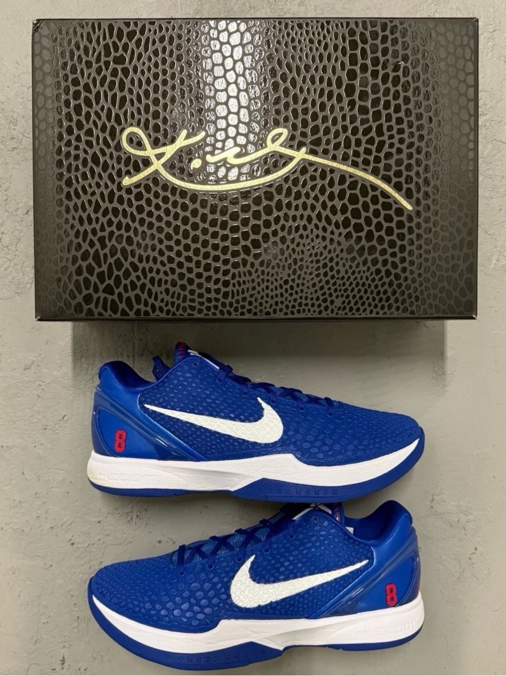 Kobe 6 Protro Dodgers Men’s Size 12 Worn Once Blue White W/Box Laces CW2190 400